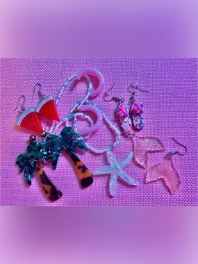 BUNDLE—Coconut core mermaidcore jewelry Y2K 90s aquamarine aesthetic summer